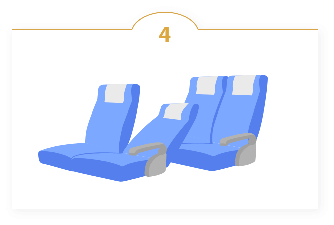 リクライニングシートを備えたリムジンバスで座って、ゆったり移動できます！（一部、路線バスタイプ車両もあり）